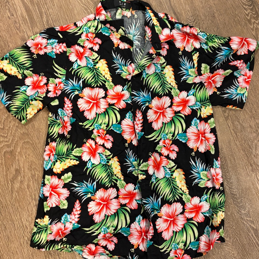 SSLR men’s Floral Hawaiian Shirt